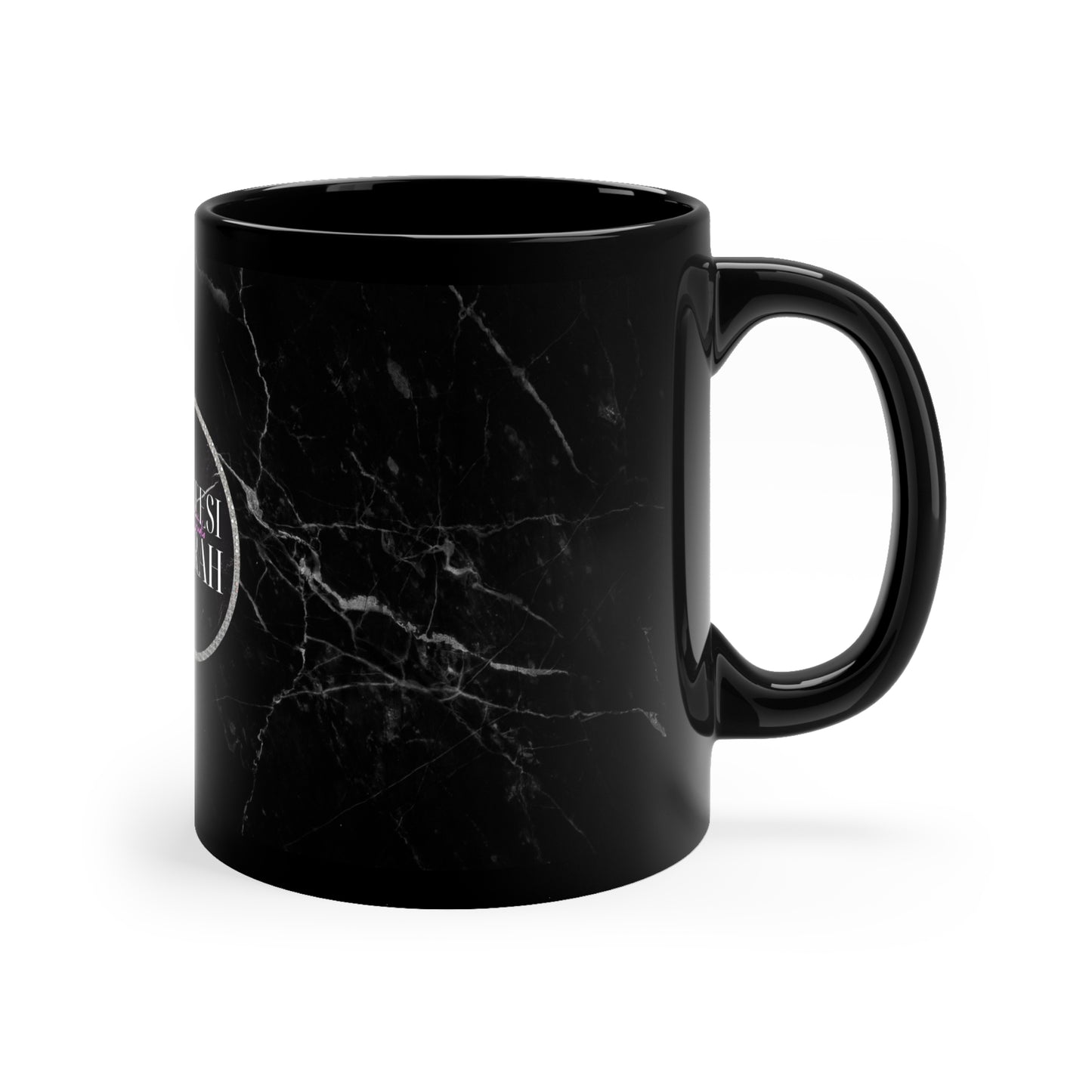 Khaleesi Amorah Design Studio back marble style mug 11oz Black Mug