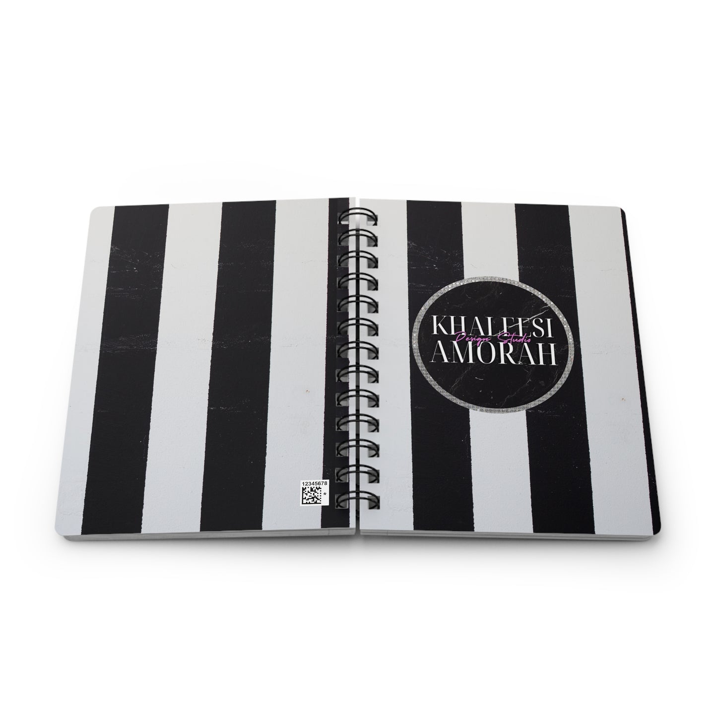 Khaleesi Amorah Design Studio stripe Spiral Bound Journal