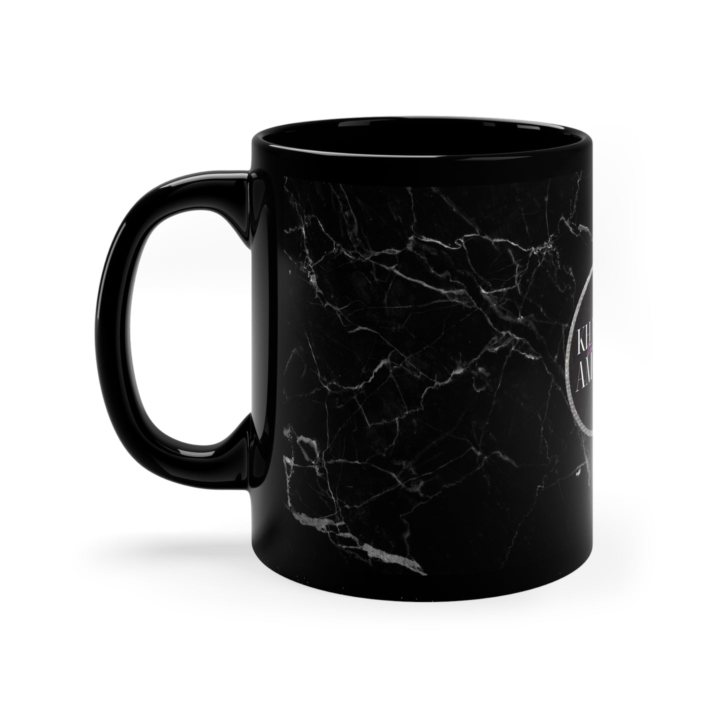 Khaleesi Amorah Design Studio back marble style mug 11oz Black Mug