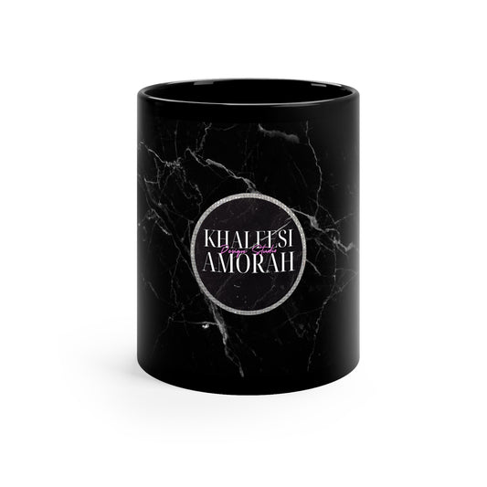 Khaleesi Amorah Design Studio back marble style mug 11oz Black Mug