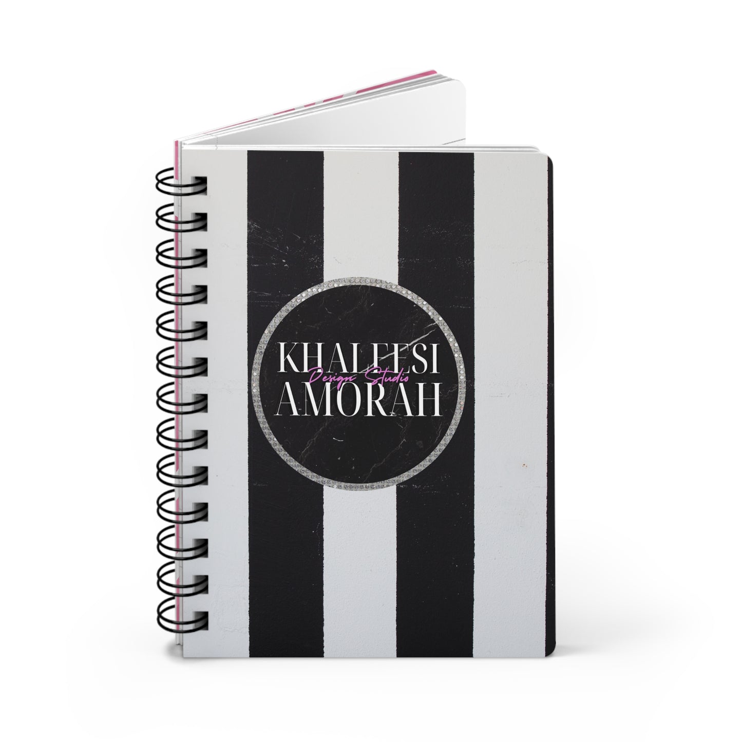 Khaleesi Amorah Design Studio stripe Spiral Bound Journal